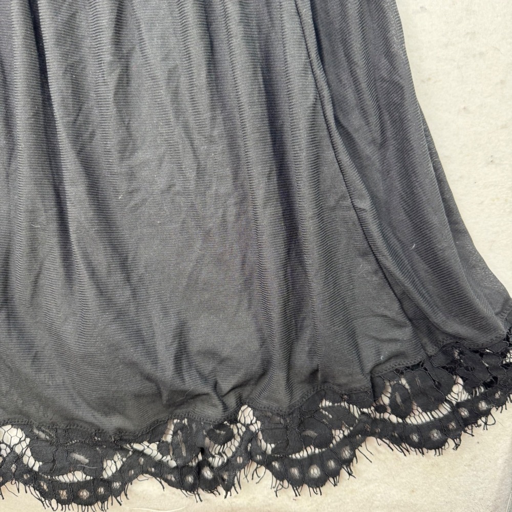 Torrid 1 Babydoll Lingerie 16/18 Black Lace Mesh Halter Strappy Goth Romantic - Picture 12 of 13